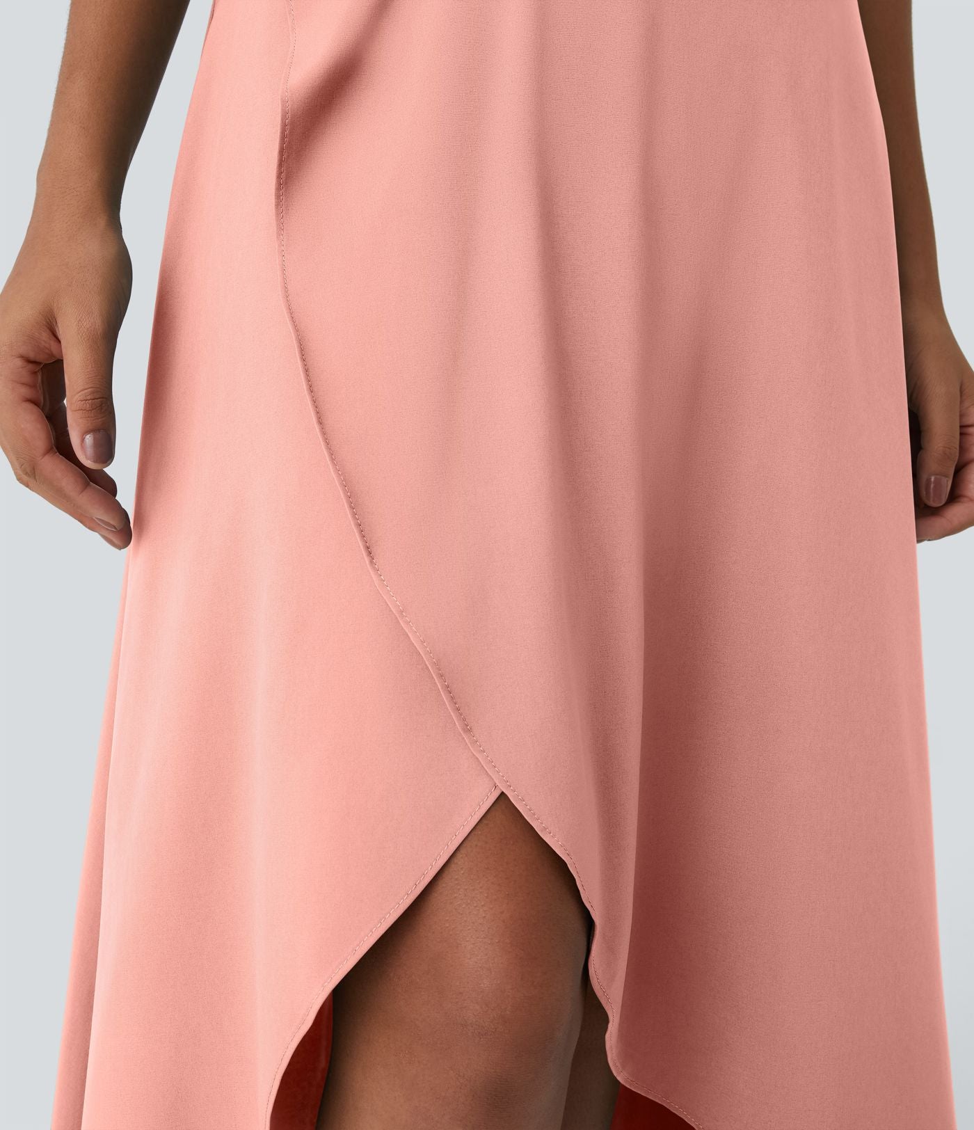Jupe Longue Casual Breezeful™ Taille Haute à Volants 2en1 Fluide Sèchement Rapide Quotidien Maxi