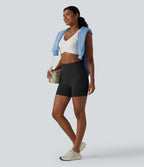 Short cycliste de yoga ventre plat Halara UltraSculpt™, taille haute, anti-roulis, 12,5 cm, avec poches