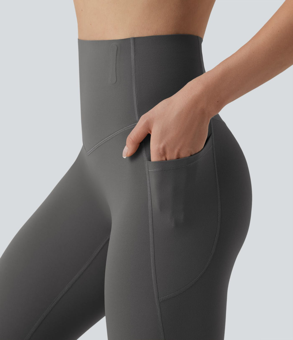 Legging 7/8 de yoga taille haute gainant sculptant anti-roulottage Halara UltraSculpt™ avec poches