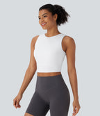 Débardeur décontracté court SoftlyZero™ Airy dos nu à col rond et effet frais InstantCool