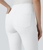 Pantalon de travail fuselé court taille haute Halara Flex™ avec poches