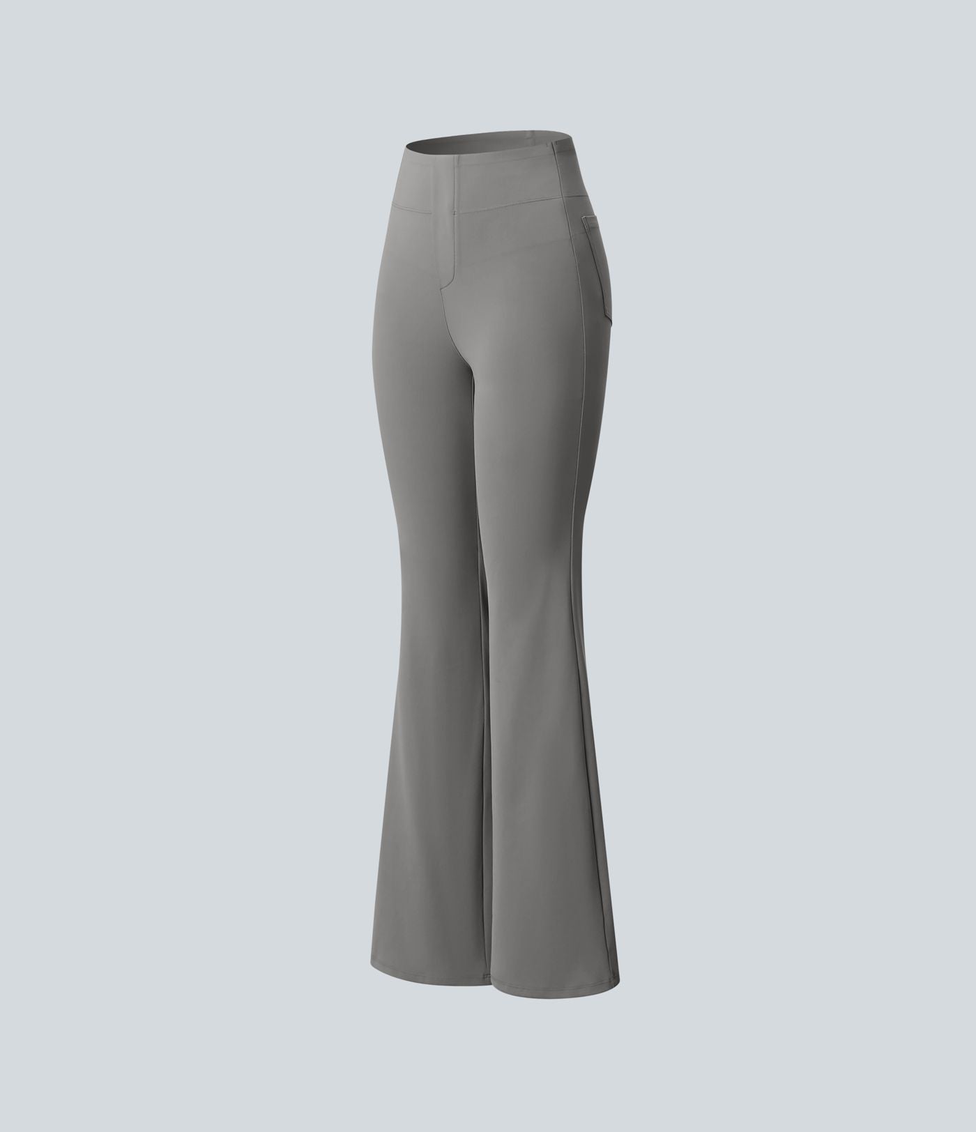 Pantalon tailleur bootcut taille haute ventre plat avec poches