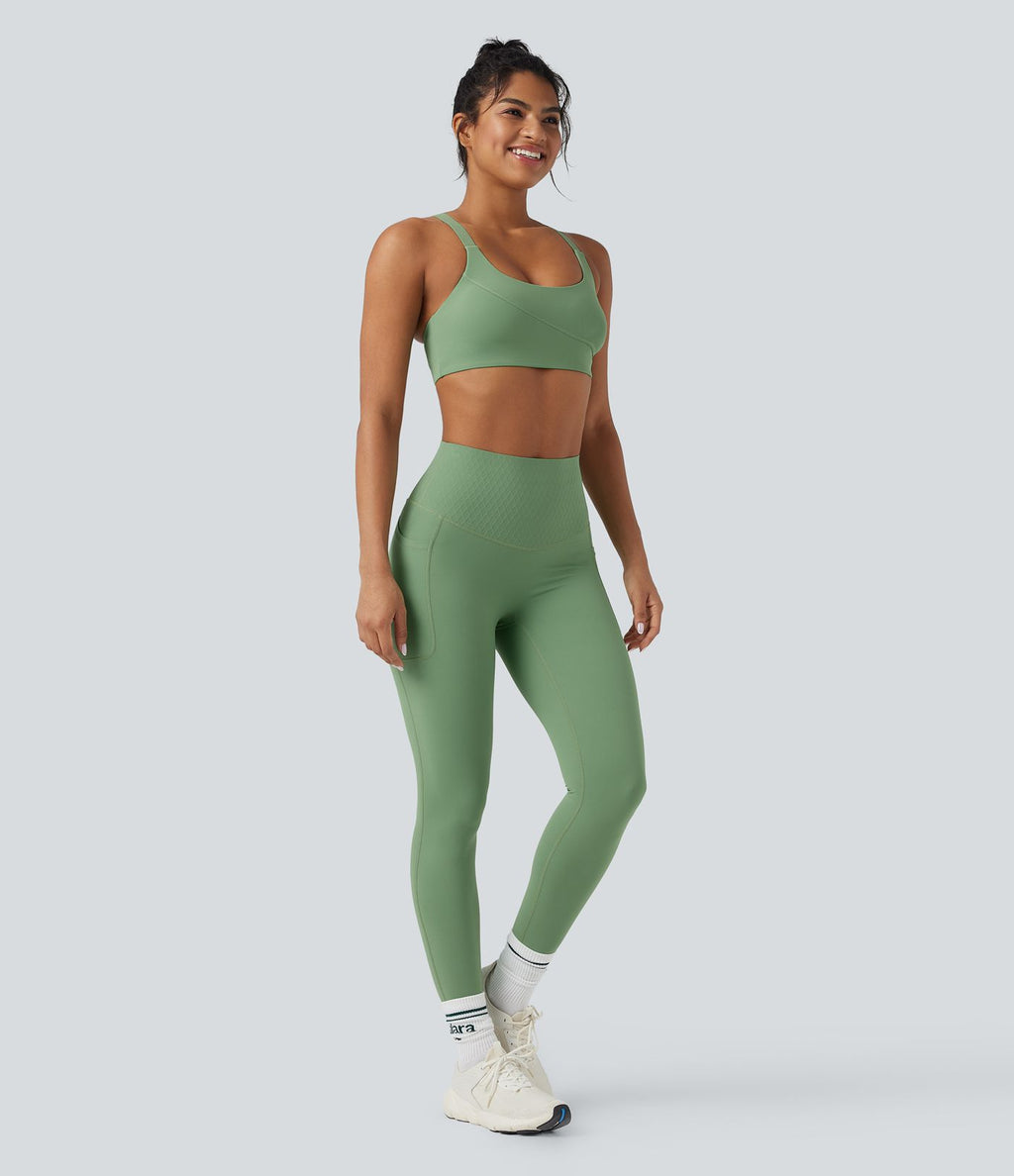 Legging 7/8 de yoga gainant taille haute avec poches Halara UltraSculpt™