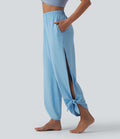 Jogging de yoga taille haute effet frais InstantCool liens sur les côtés avec poches, protection solaire UPF50+