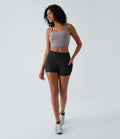 Short de yoga SoftlyZero™ Airy 8,8 cm taille haute poches latérales uni effet frais InstantCool