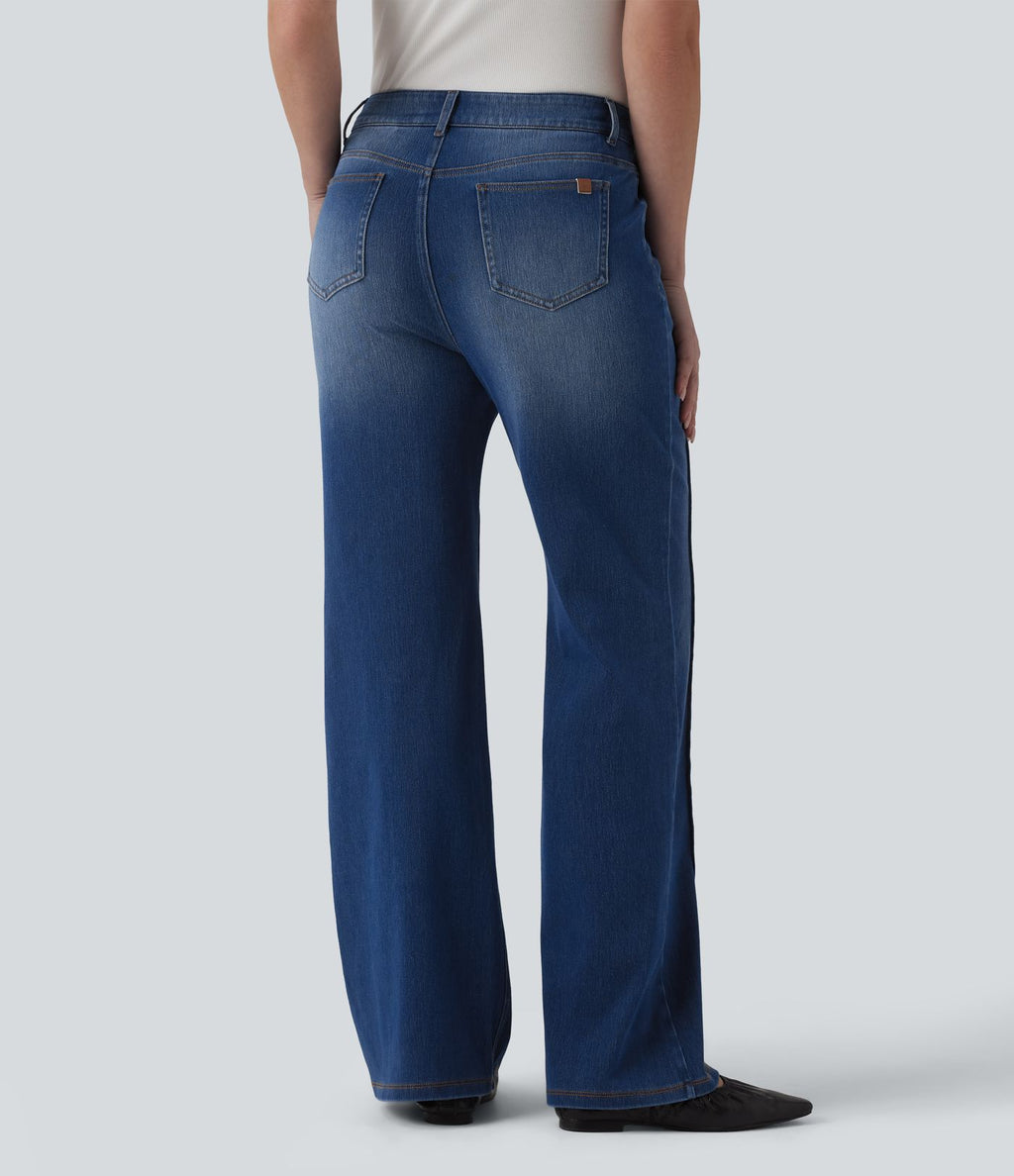 Halara Flex™ Jean droit taille haute avec poches