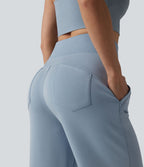 SpacerTek™ Jogging casual large taille haute ventre plat avec poches