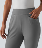 Pantalon de golf fuselé taille haute avec poches