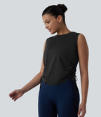 Débardeur running col rond avec cordon de serrage effet frais InstantCool à séchage rapide, protection solaire UPF50+