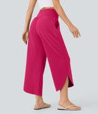 Pantalon fluide resort Breezeful™ à séchage rapide, coupe fendue et effet ventre plat
