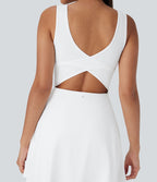 Robe SoftlyZero™ Airy de danse mini 2-en-1 dos nu, col U, bretelles croisées, poches latérales et effet frais InstantCool, accès facile Easy Peasy