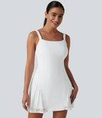 Robe de tennis Easy Peasy SoftlyZero™ dos croisé avec dentelle contrastée, brassière intégrée, à effet frais InstantCool et poches, protection solaire UPF50+