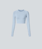Top Sport Yoga Uni à Trou pour le Pouce Coupe Courte