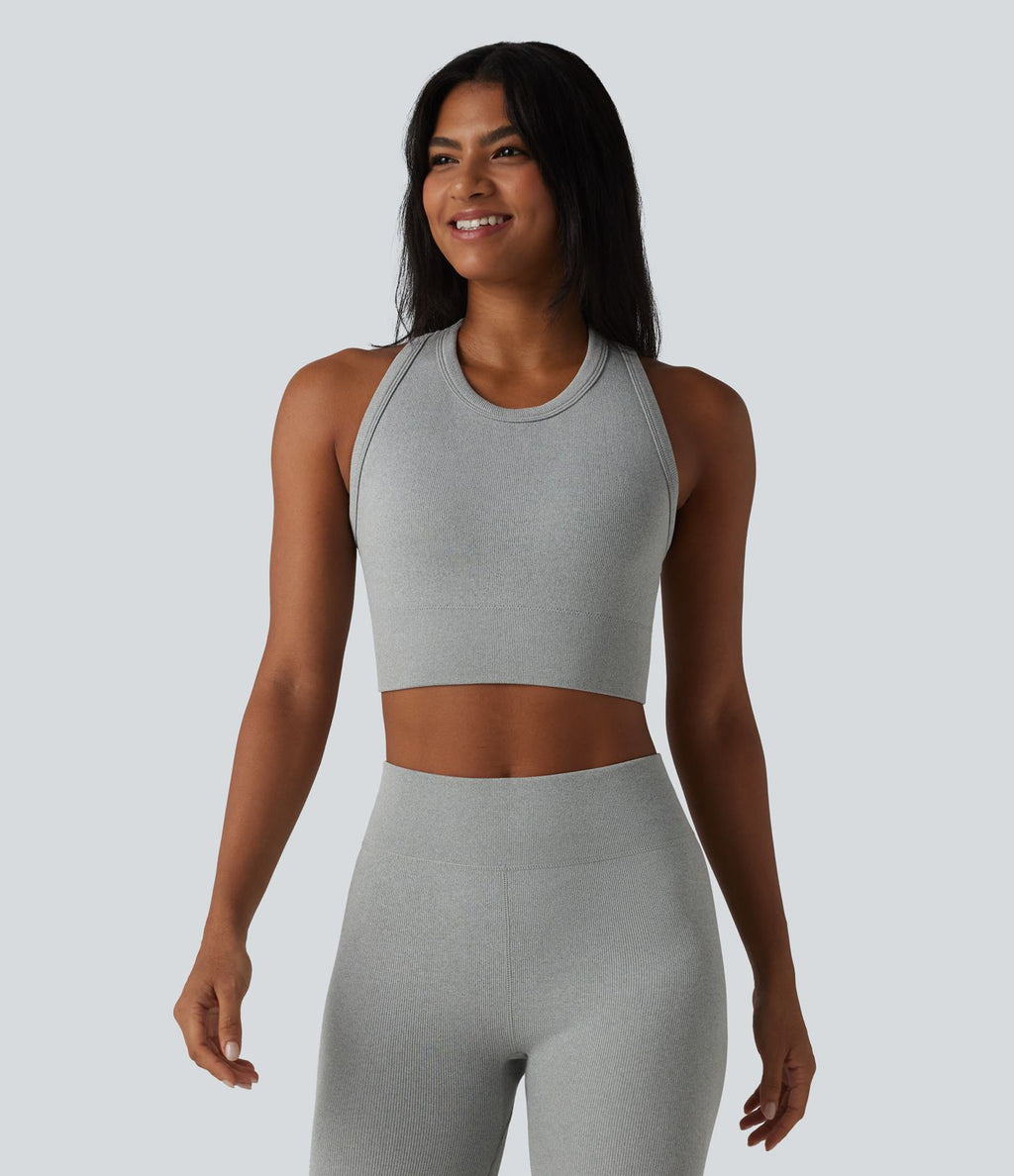 OneForm Seamless Flow Crop top casual dos nageur sans couture