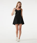 Robe mini fluide décontractée, brassière intégrée, à poches