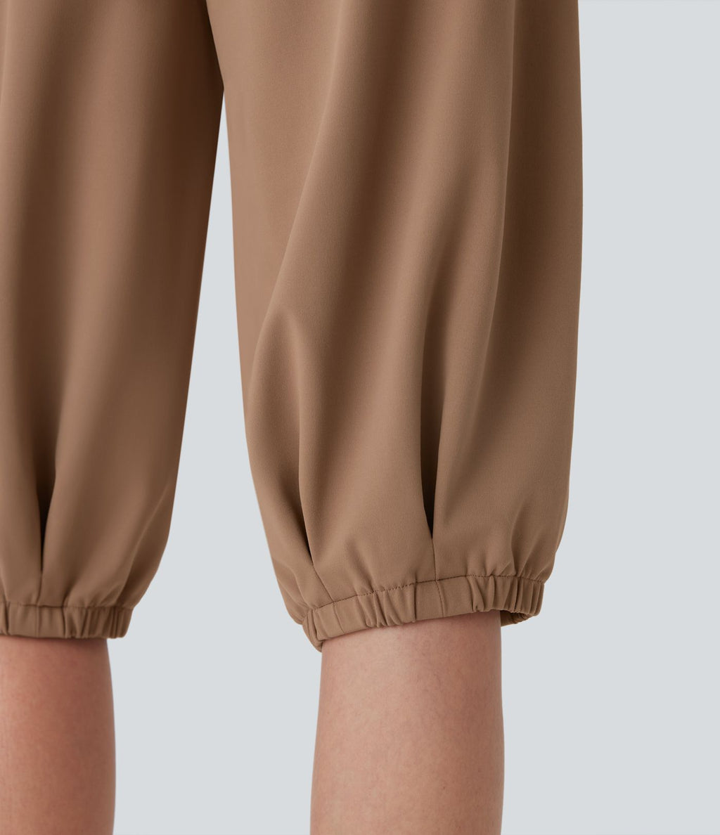 Pantalon pedal pusher fuselé taille haute DayStretch avec poches