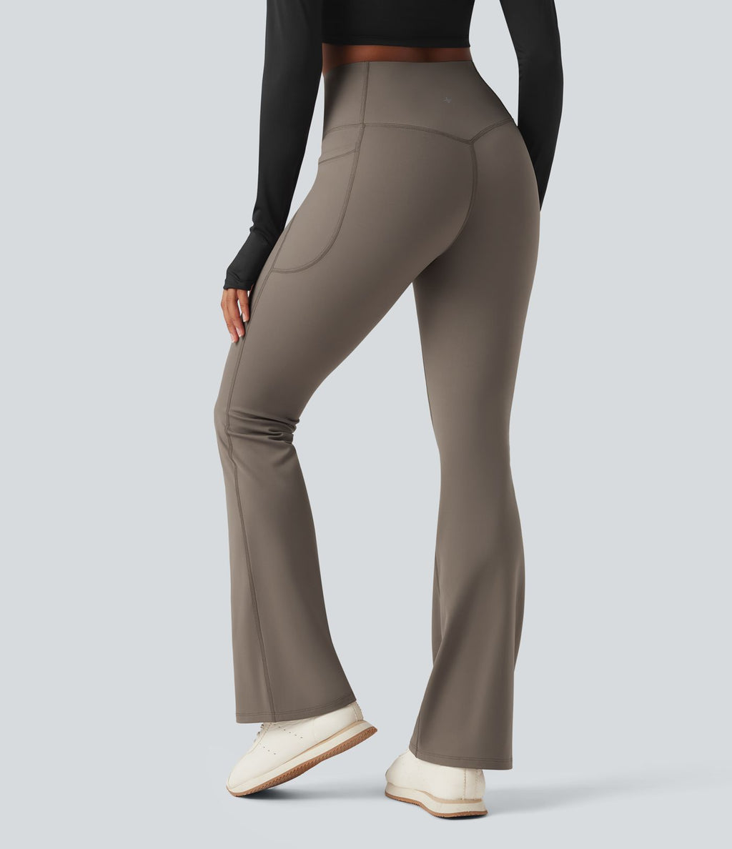 Legging bootcut polaire thermique yoga gainant modelant taille haute Halara UltraSculpt™ Heat avec poches