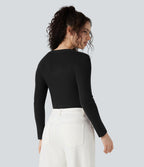 Pull col U manches longues