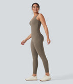 Combinaison de sport Halara UltraSculpt™ col V gainante push-up à poches