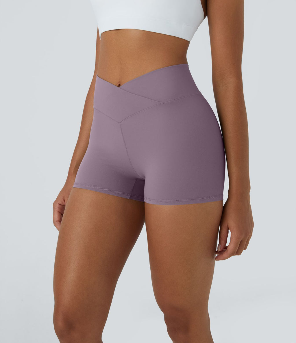 Softlyzero™ Short 7,5cm Biker Taille Haute Croisé Uni