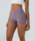 Softlyzero™ Short 7,5cm Biker Taille Haute Croisé Uni