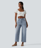 Halara Flex™ Jean large 7/8 taille mi-haute avec poches