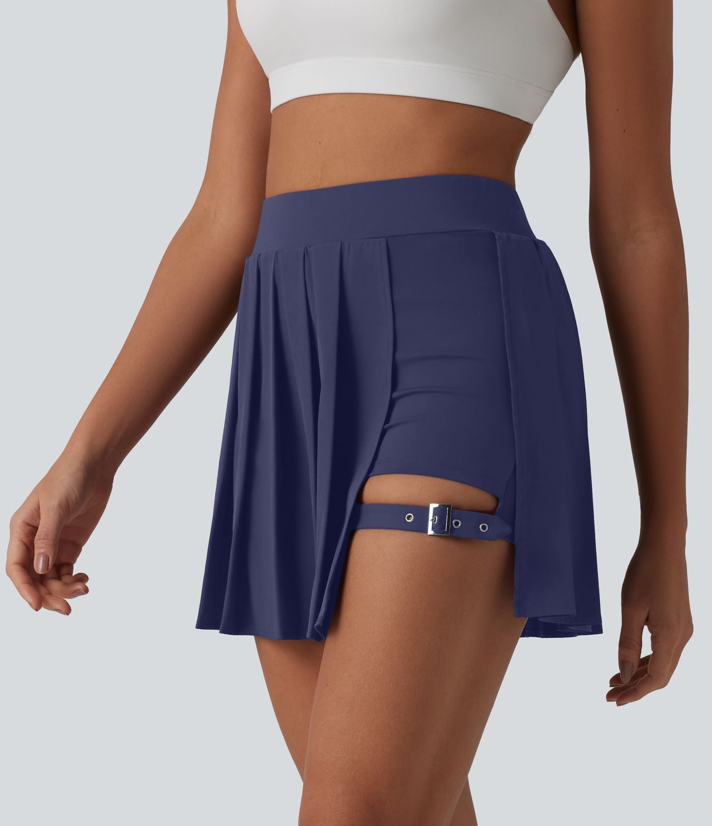 Jupe courte plissée 2-en-1 Breezeful™ taille haute séchage rapide avec poche et boucle ajustable