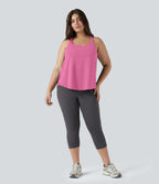 Débardeur running Halara UltraSculpt™ grande taille col rond ourlet arrondi