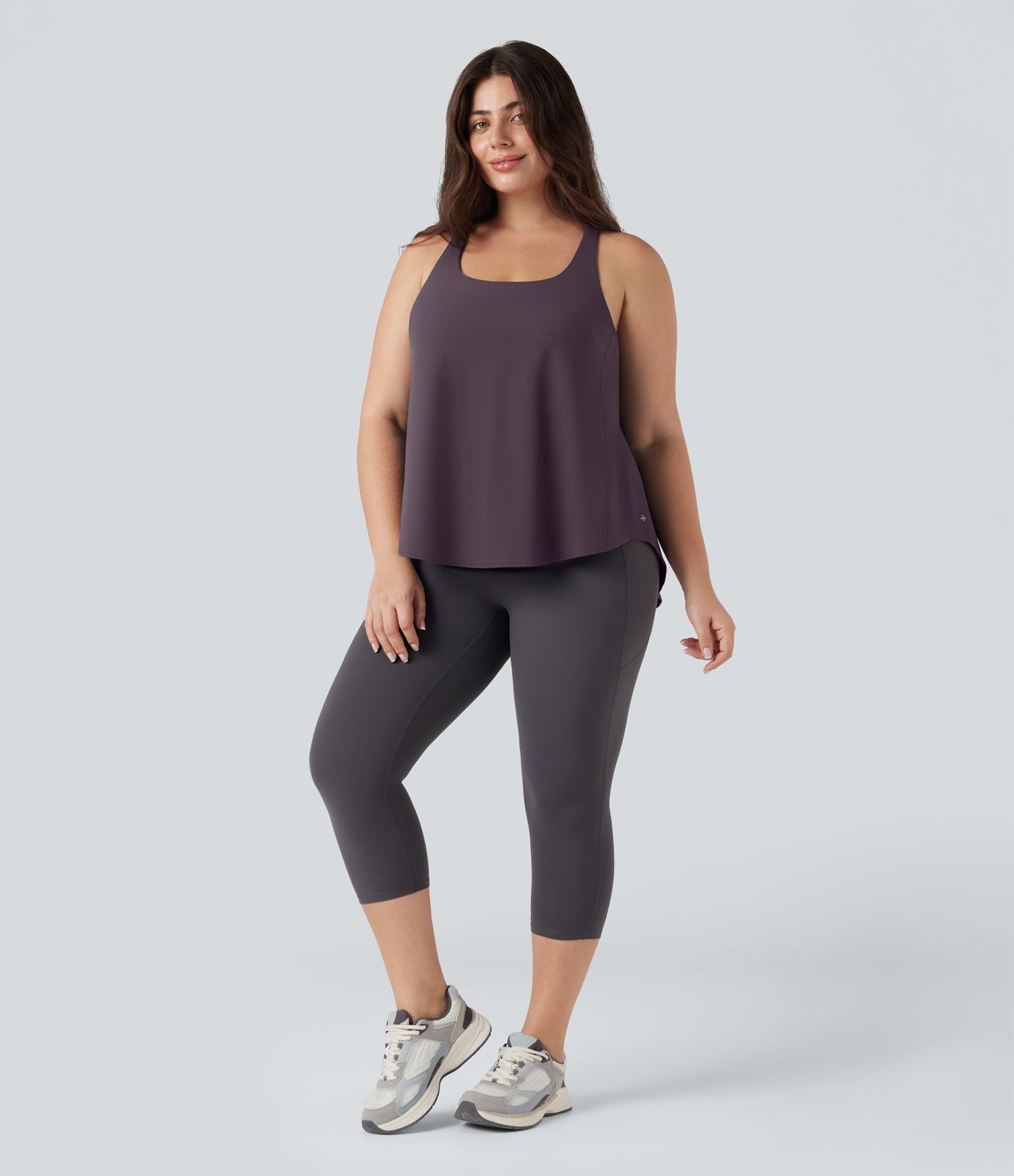 Débardeur running Halara UltraSculpt™ grande taille col rond ourlet arrondi