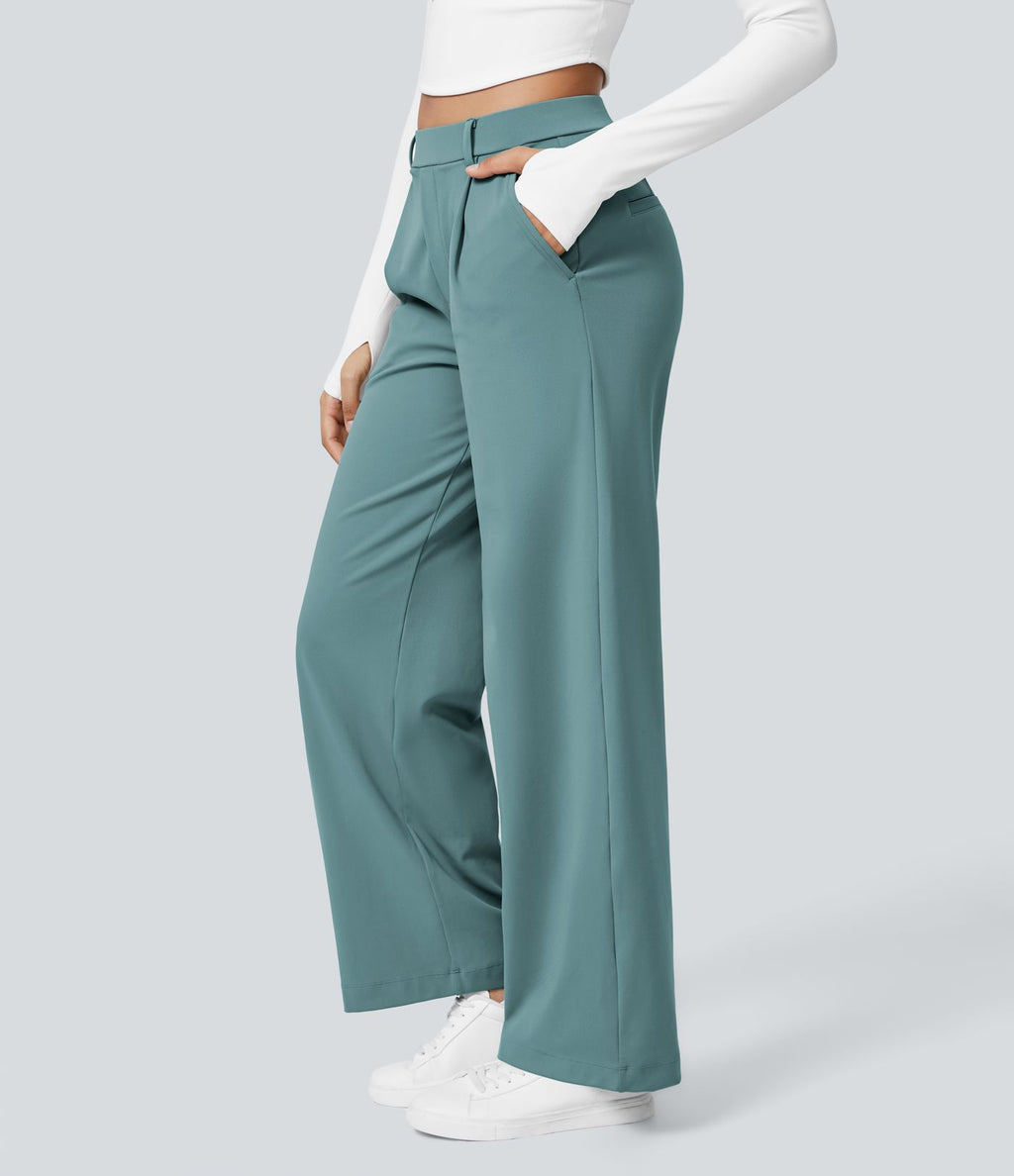 Pantalon tailleur Halara Flex™ DayStretch coupe droite taille haute avec poches