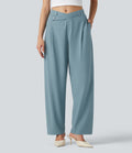 Breezeful™ Pantalon tailleur séchage rapide taille mi-haute coupe tonneau asymétrique avec poches