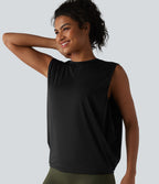 Débardeur de yoga col rond croisé effet frais InstantCool, protection solaire UPF50+