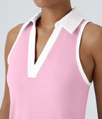 Robe de golf mini SoftlyZero™ Airy 2-en-1 à effet frais InstantCool color block avec poche pour tee de golf