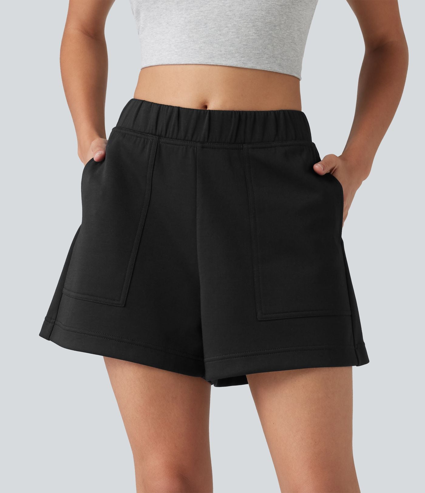 Short de danse taille mi-haute coupe évasée avec poches