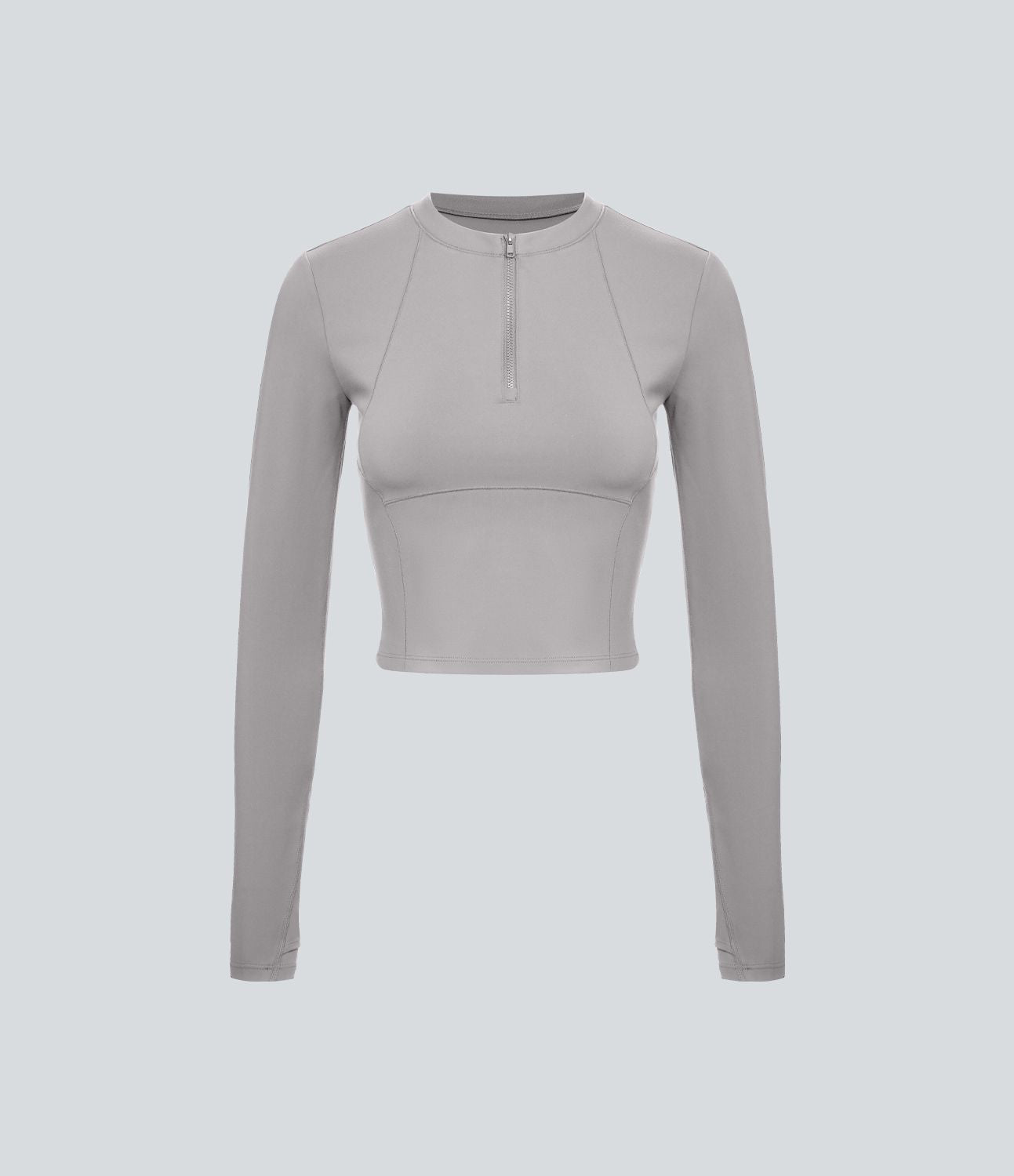 Softlyzero™ Plush Top Sport de Golf Court à Manches Longues avec Trou pour Pouce et Demi-Zip