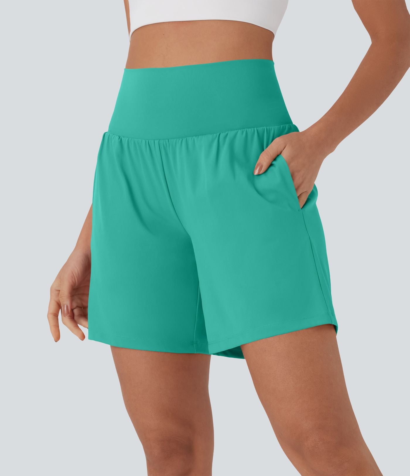 Short de yoga SoftlyZero™ Airy 2-en-1 taille très haute avec poches et effet frais InstantCool 17,5 cm