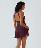 Robe de Danse Sport Mini à Volants Torsadés Dos Nu - Longueur Plus