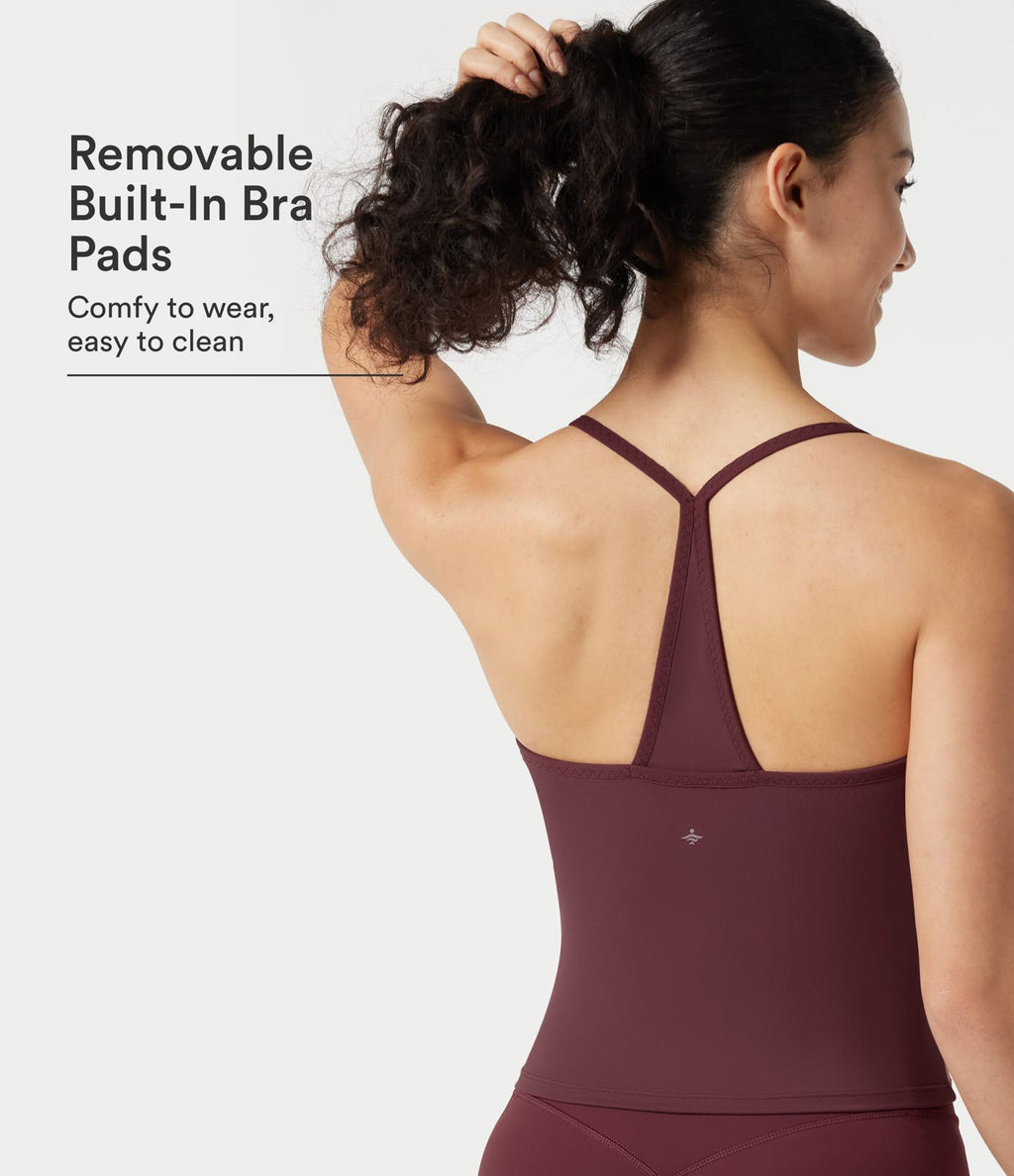 Débardeur de yoga SoftlyZero™ Plush col V dos en Y brassière intégrée
