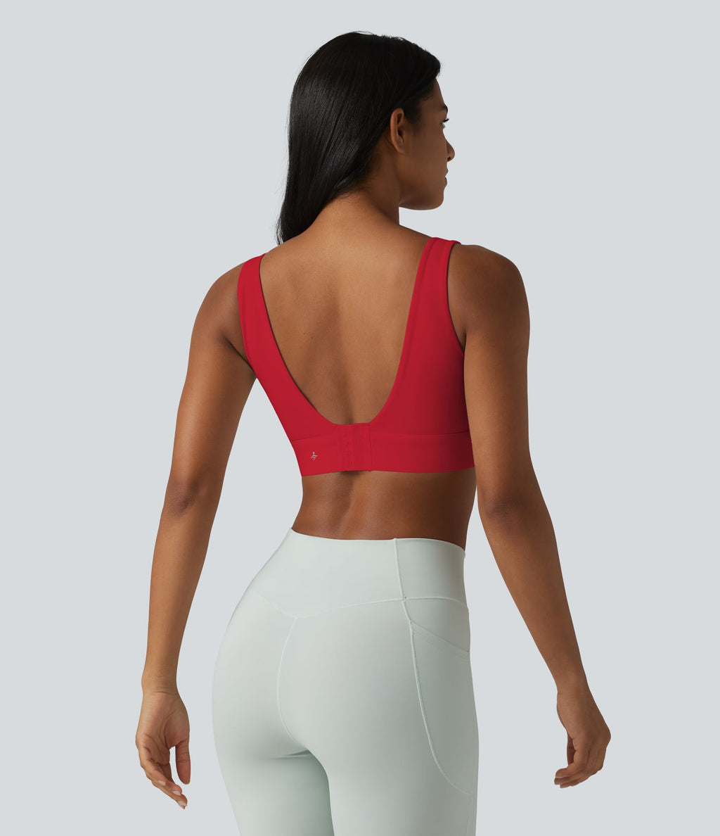 Brassière de sport Halara UltraSculpt™ maintien moyen dos nu avec boucle ajustable et brassière intégrée