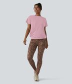 Haut de sport col rond manches courtes effet frais InstantCool avec fronces, protection solaire UPF50+