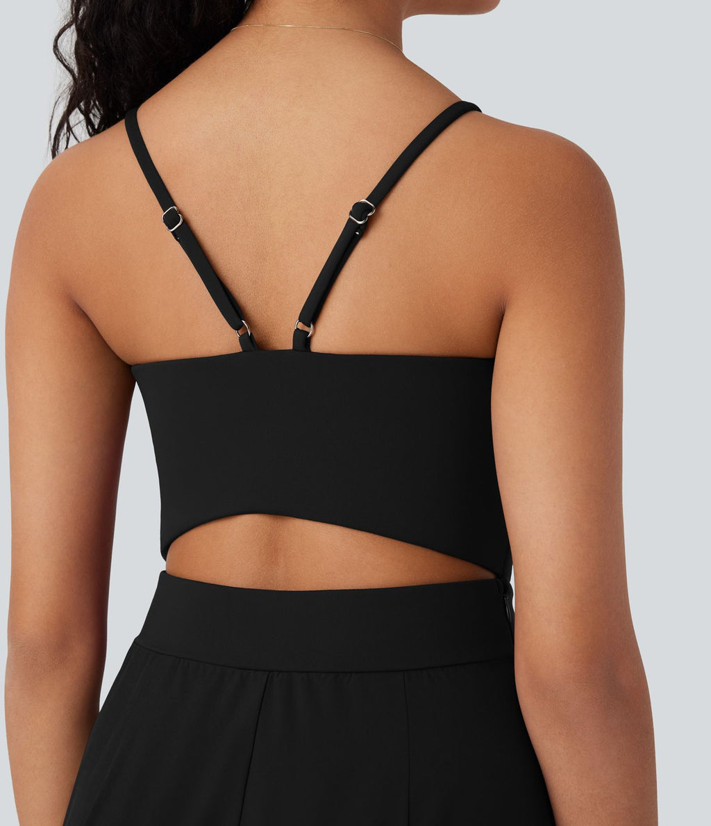 Combinaison à bretelles Breezeful™ dos nu, jambes larges, séchage rapide avec poches latérales - Édition Easy Peasy