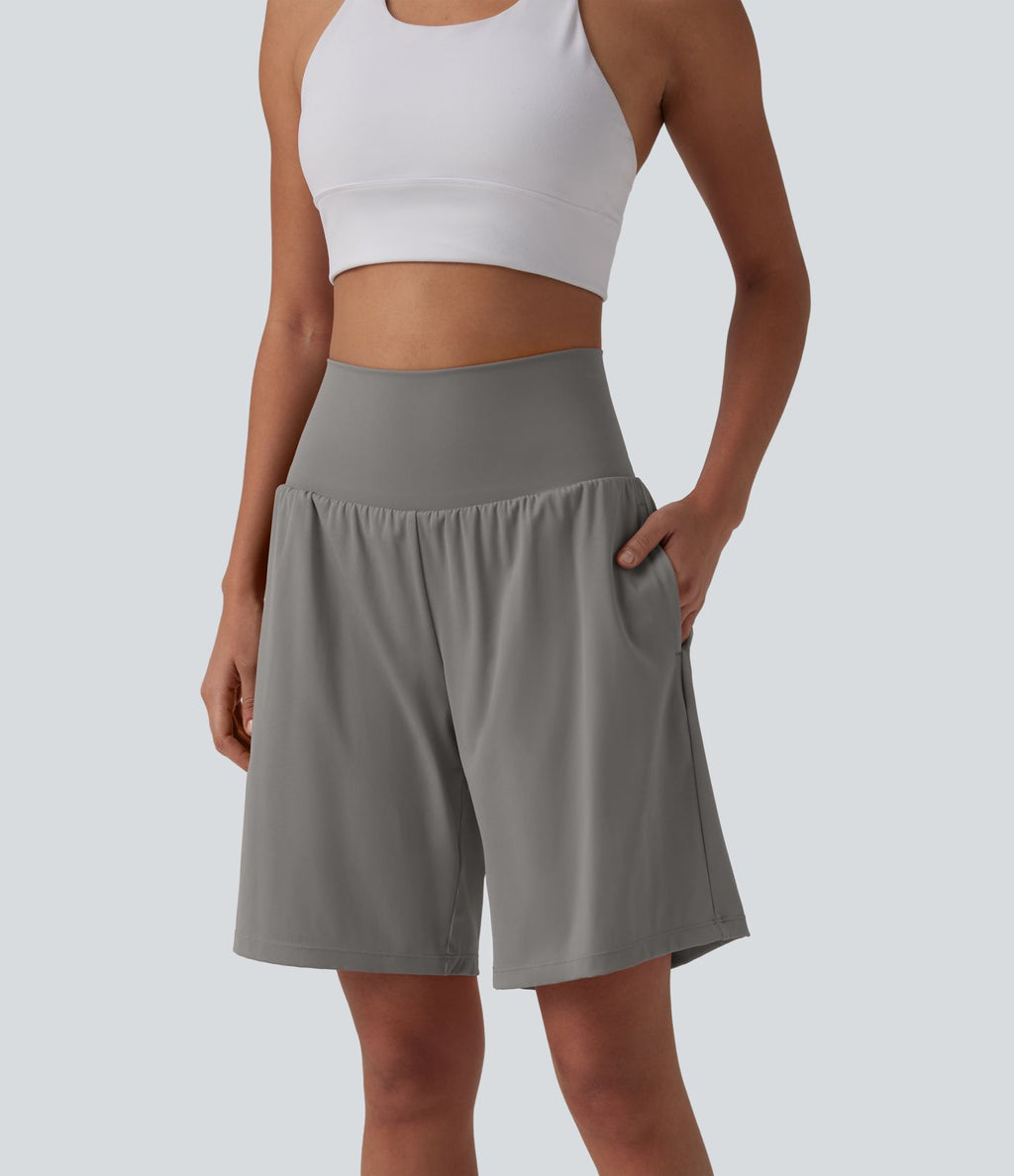 Short de yoga 2-en-1 SoftlyZero™ Airy taille très haute effet frais InstantCool 22,8 cm avec poches