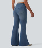 Jean évasé Halara Flex™ casual taille haute croisée avec poches