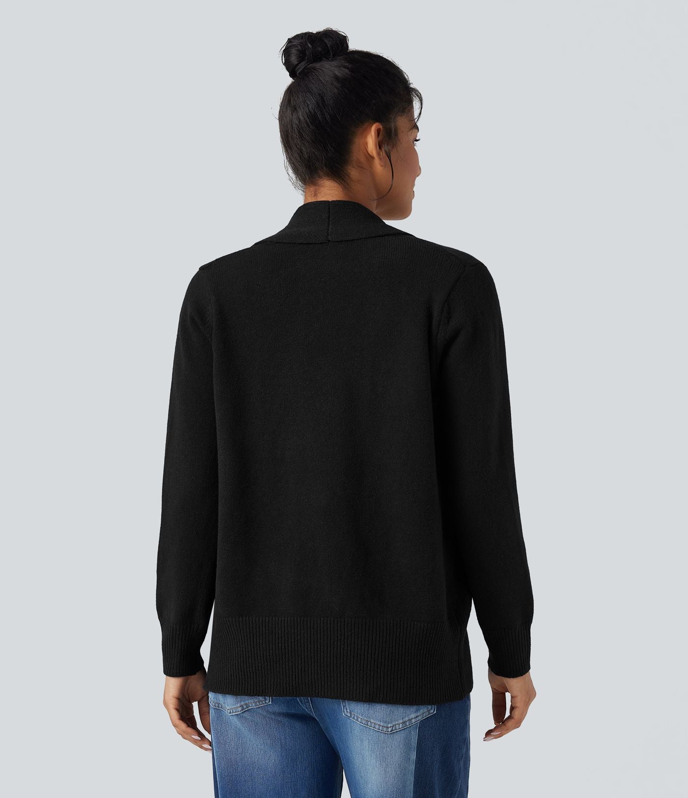 Cardigan col tailleur manches longues avec poches