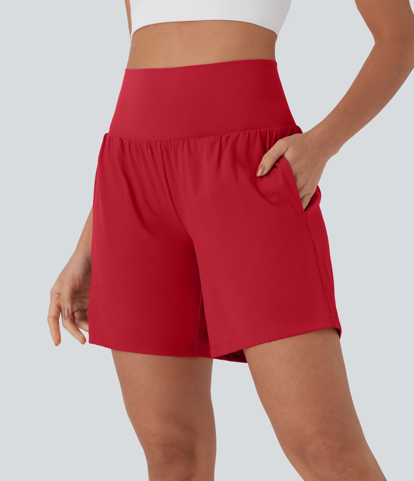 Short de yoga SoftlyZero™ Airy 2-en-1 taille très haute avec poches et effet frais InstantCool 17,5 cm