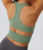 Softlyzero™ Plush Plus Débardeur Yoga Crop à Col U Plongeant Dos Nu Dos Nageur Découpé - UPF50+