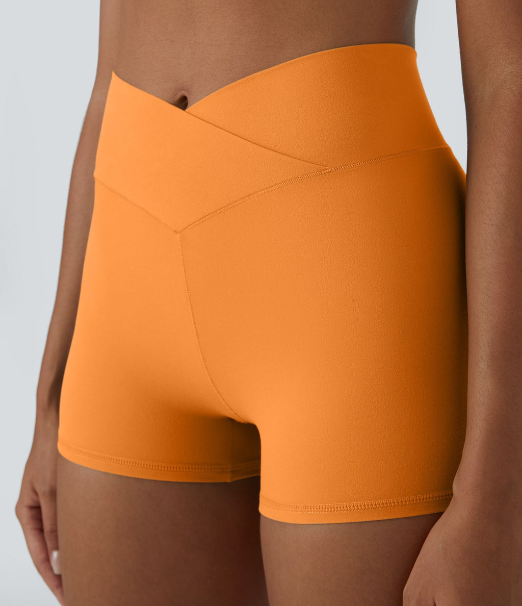Softlyzero™ Short 7,5cm Biker Taille Haute Croisé Uni