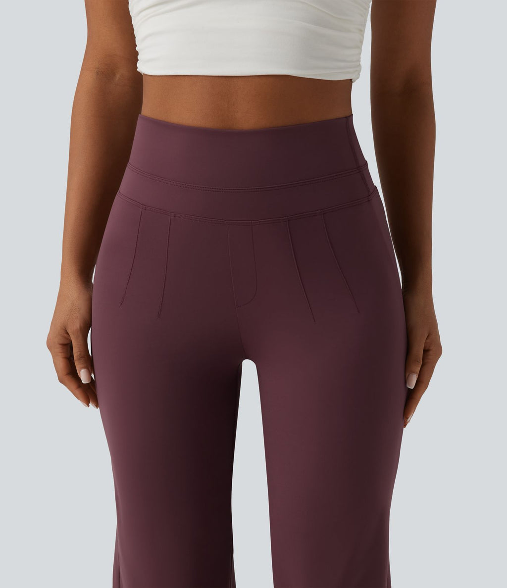 Pantalon droit décontracté gainant à séchage rapide effet frais InstantCool taille haute avec poches