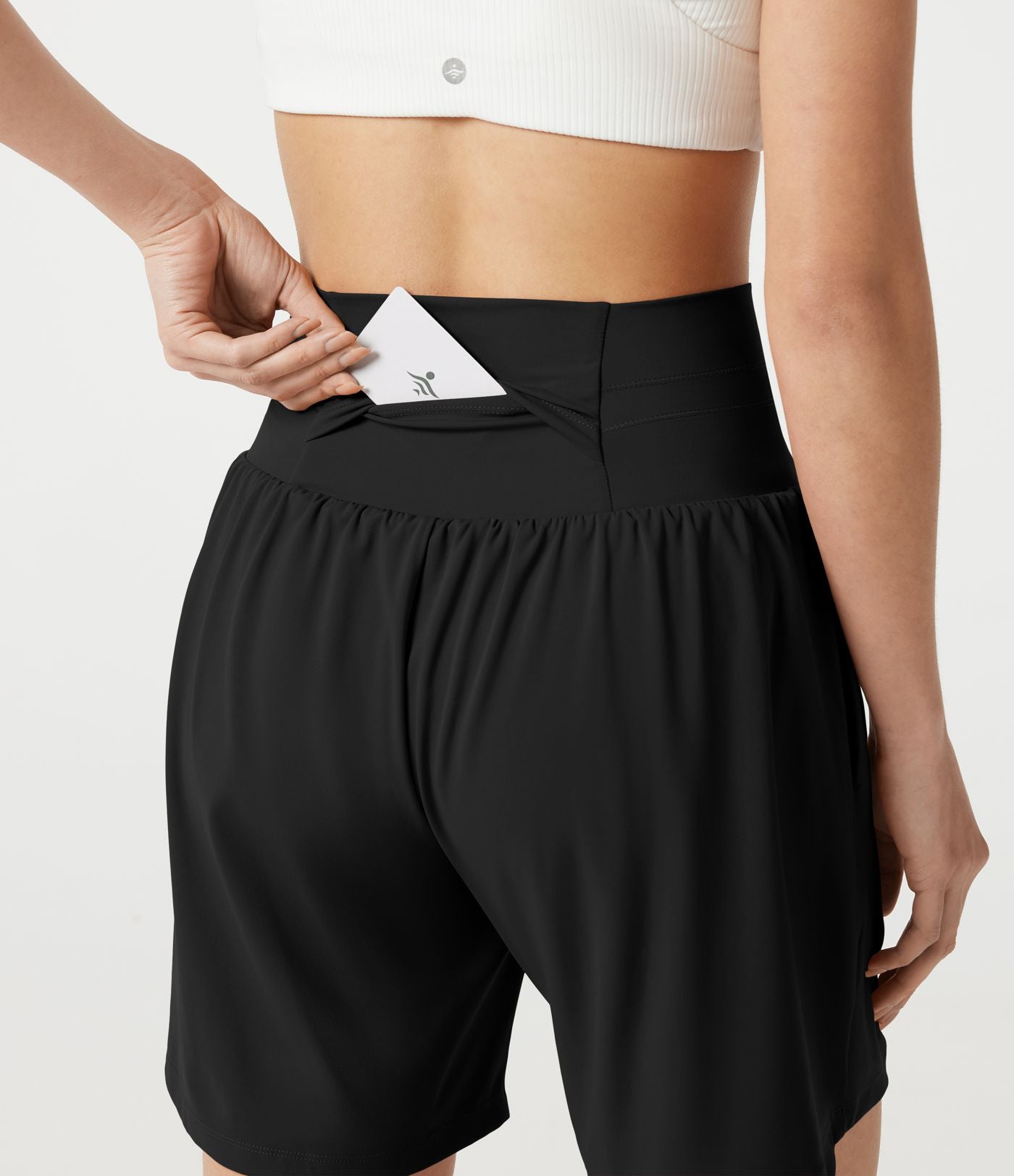 Short de yoga SoftlyZero™ Airy taille ultra-haute cordon 2-en-1 effet frais InstantCool 17,5 cm avec poches