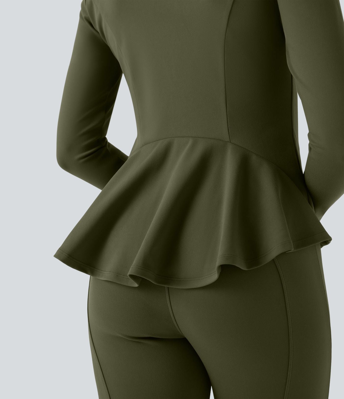 Veste ajustée col montant zippée avec passants pouces et ourlet à volants DayStretch avec poches